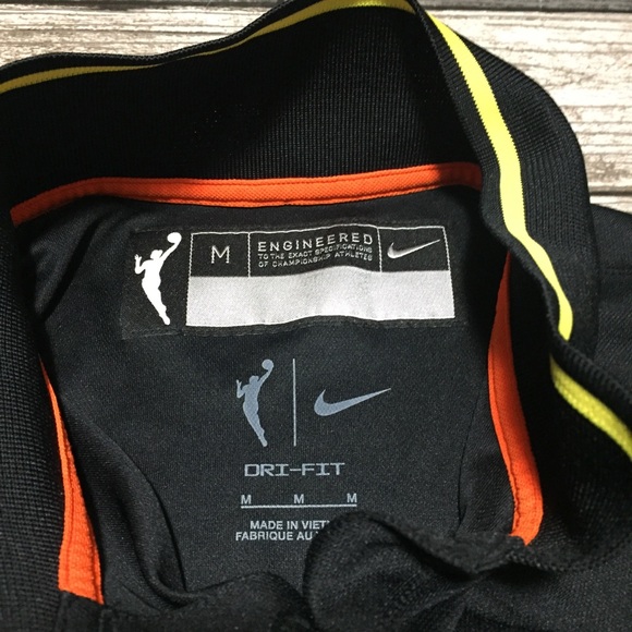Nike Dri Fit WNBA Seattle Storm Polo Shirt Women’s M Black Providence Swedish - Picture 9 of 10